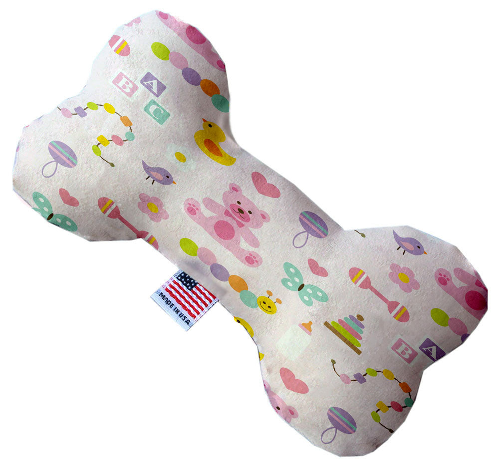 Baby Girl 10 Inch Canvas Bone Dog Toy