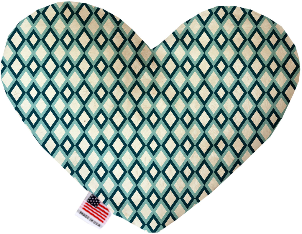 Blue Diamonds 8 Inch Canvas Heart Dog Toy