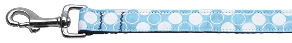 Diagonal Dots Nylon Collar Baby Blue 1 wide 4ft Lsh