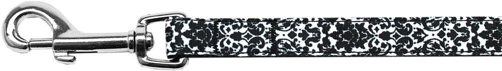Fancy Black and White Nylon Ribbon Pet Leash 5-8 inch wide 4Ft Lsh