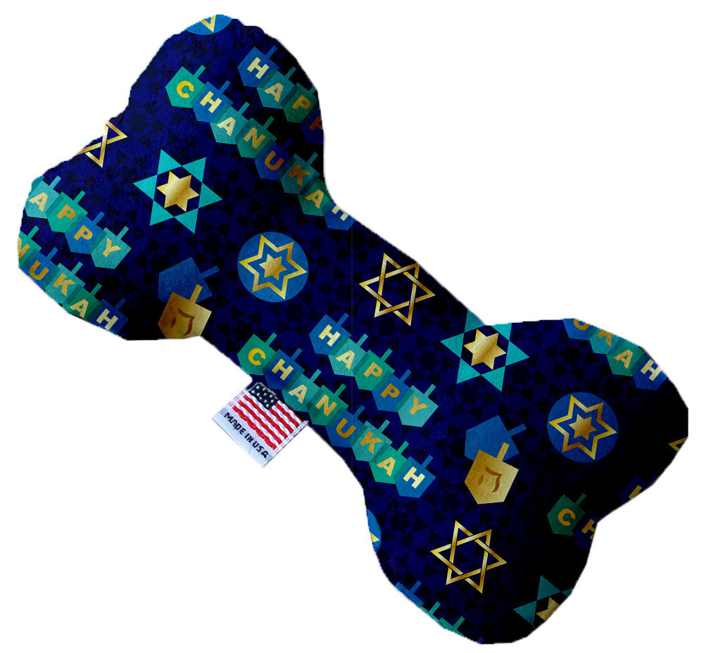 Chanukah Bliss 6 Inch Canvas Bone Dog Toy
