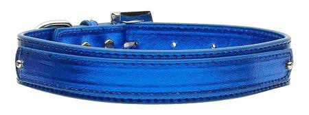 3-4" (18mm) Metallic Two-Tier Collar Blue Large