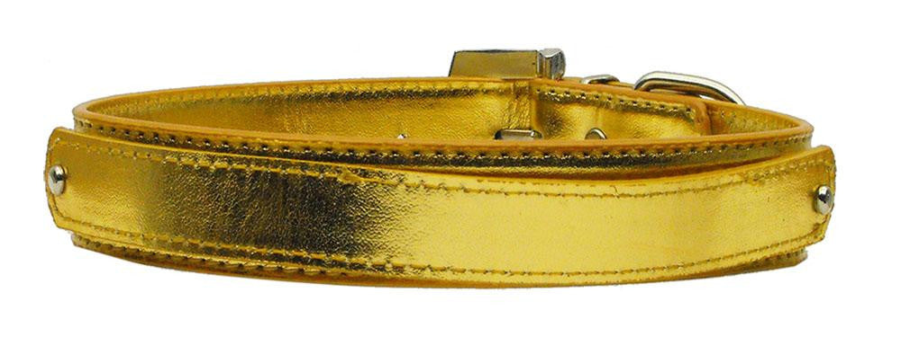 3-4" (18mm) Metallic Two-Tier Collar Gold Medium