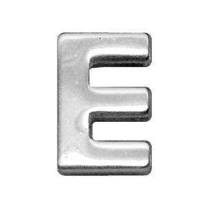 3-4" (18mm) Chrome Letter Sliding Charms E 3-4'' (18mm)