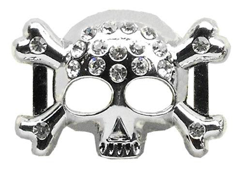 3-4" (18mm) Slider Skull Charm Clear 3-4'' (18mm)