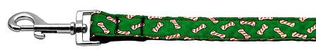 Candy Cane Bones Nylon and Ribbon Collars . 1'' wide x 6' Leash