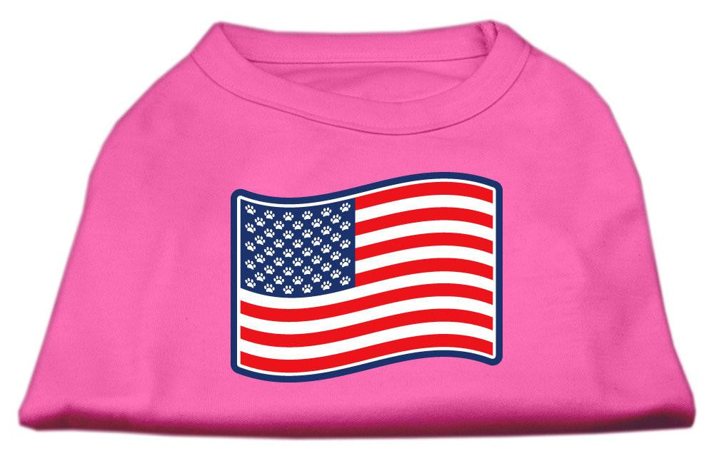 Paws and Stripes Screen Print Shirts Bright Pink XL (16)