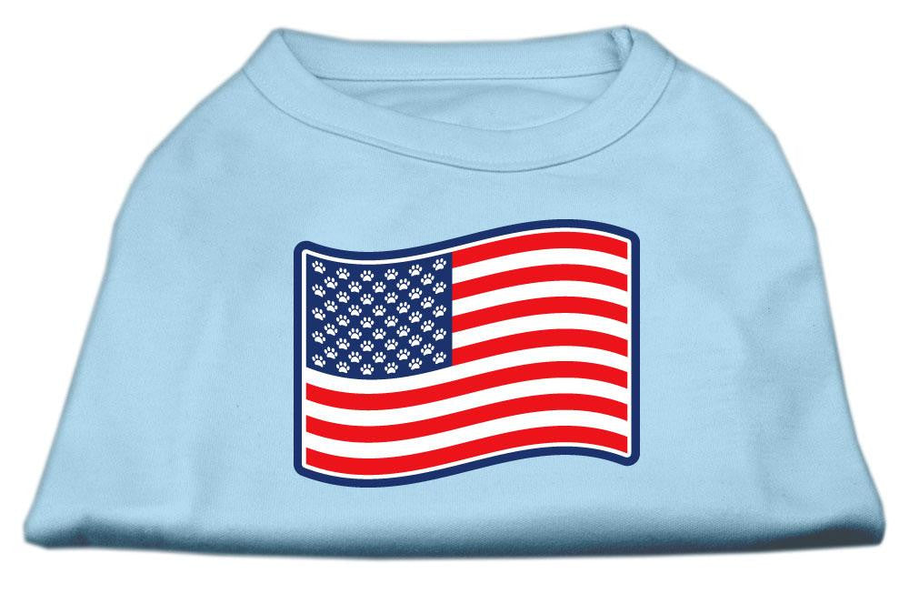 Paws and Stripes Screen Print Shirts Baby Blue XXXL(20)
