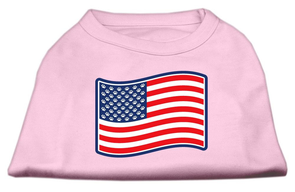 Paws and Stripes Screen Print Shirts Light Pink XXXL(20)