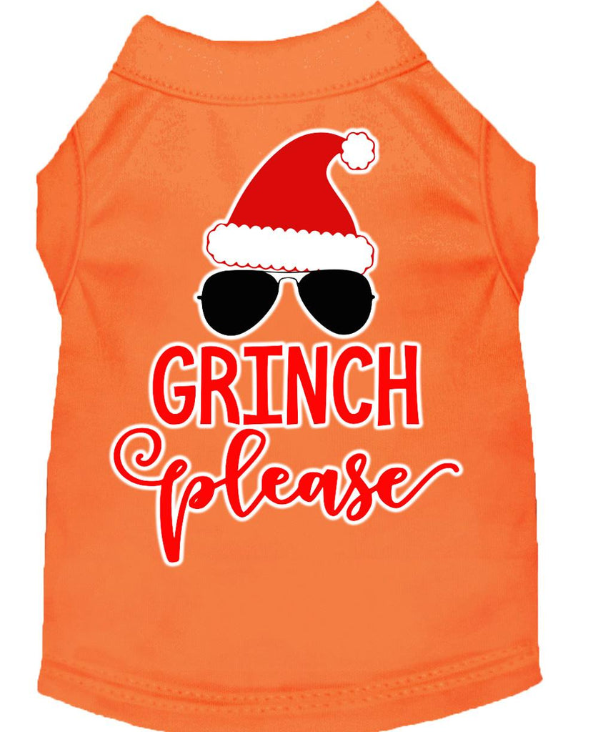 Grinch Please Screen Print Dog Shirt Orange Xxl (18)