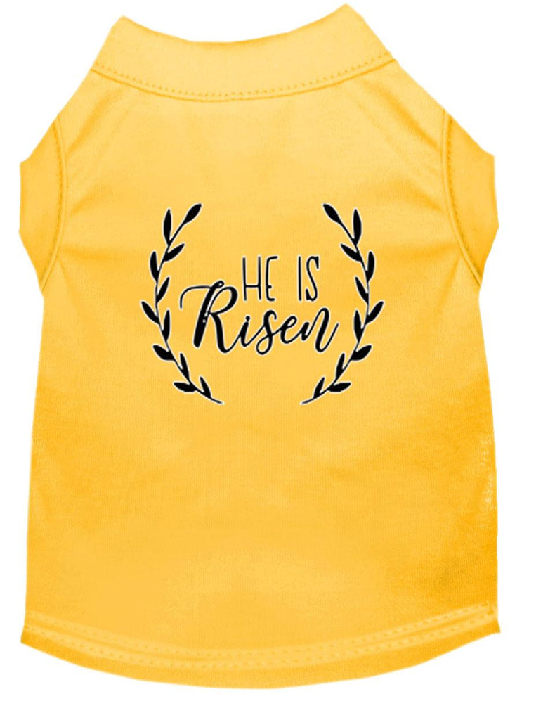 He Is Risen Screen Print Dog Shirt Yellow Xxxl (20)