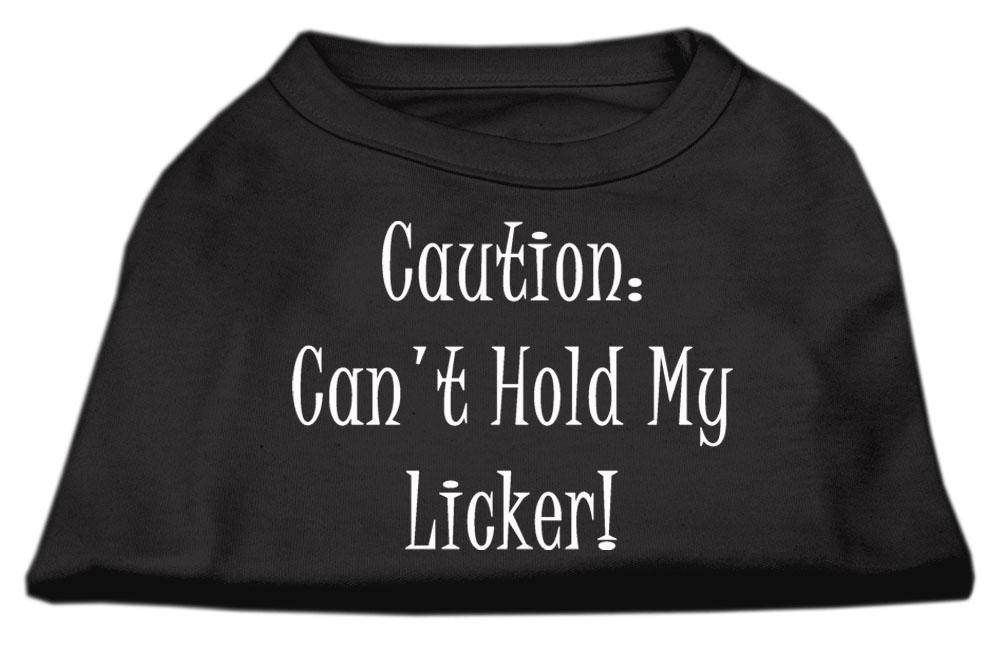 Can't Hold My Licker Screen Print Shirts Black XS (8)