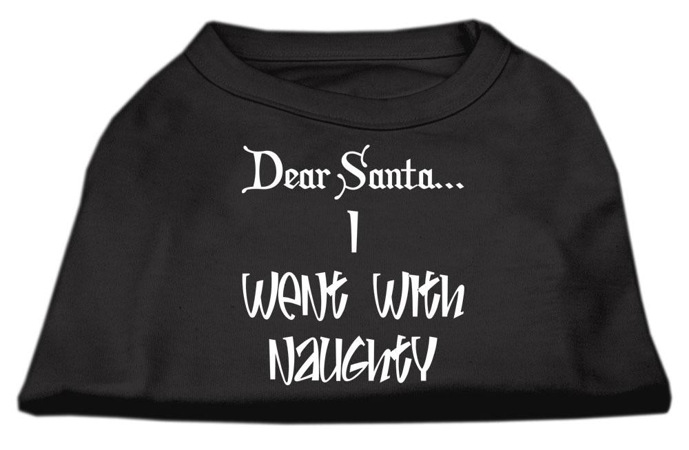 Dear Santa I Went With Naughty Screen Print Shirts Black Med (12)