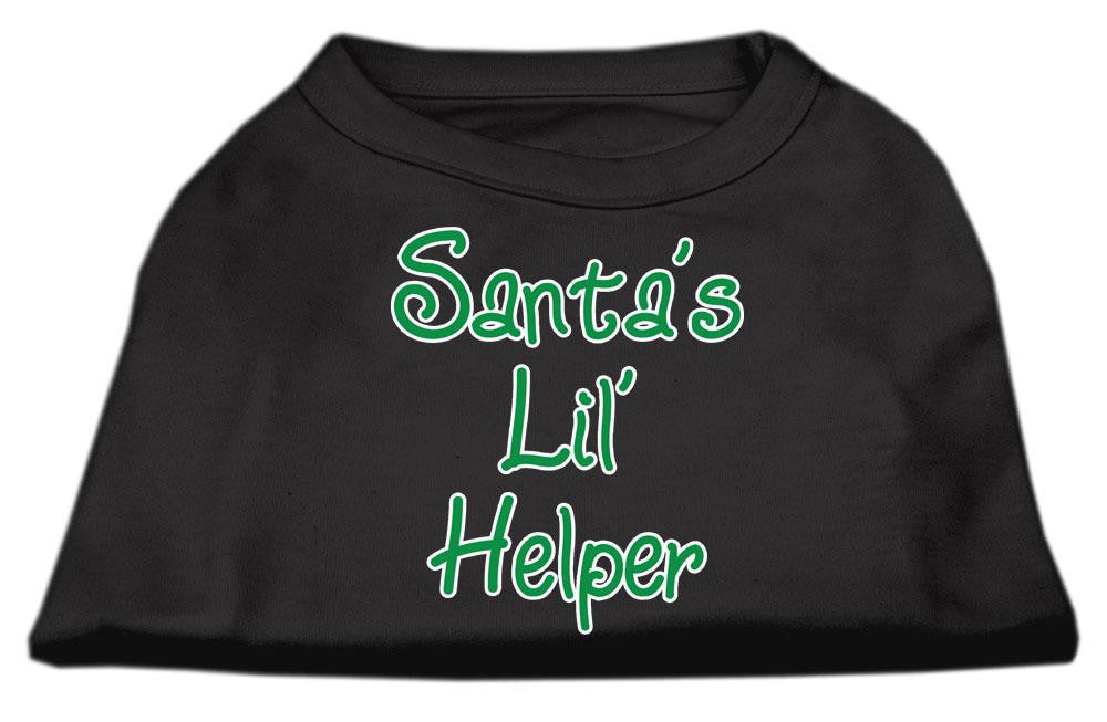Santa's Lil' Helper Screen Print Shirt Black Lg (14)