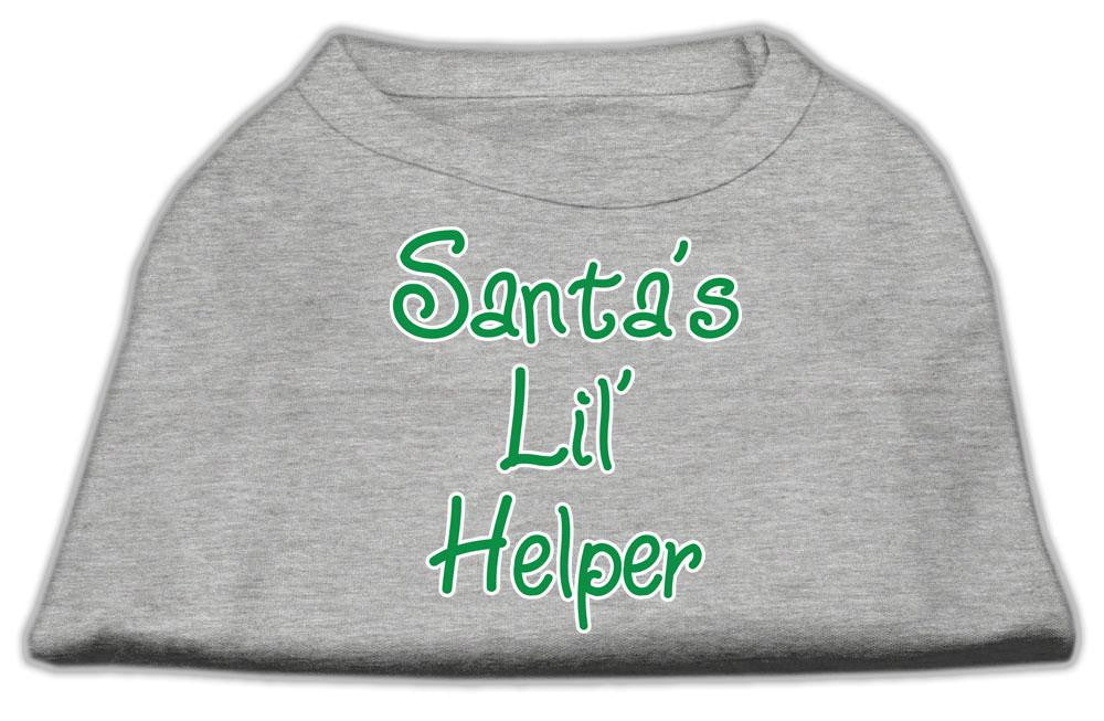 Santa's Lil' Helper Screen Print Shirt Grey XXL (18)