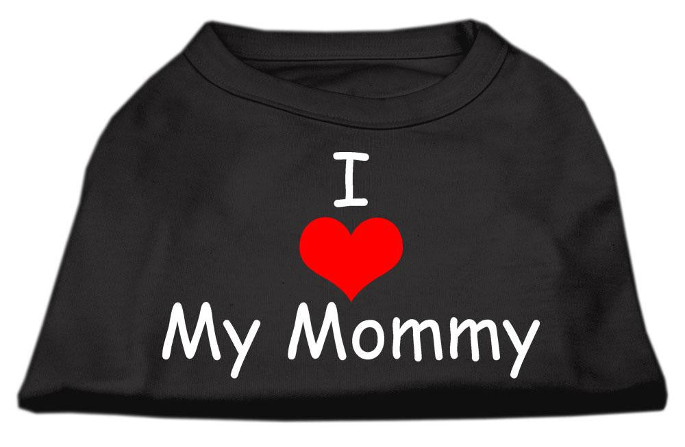 I Love My Mommy Screen Print Shirts Black XL (16)
