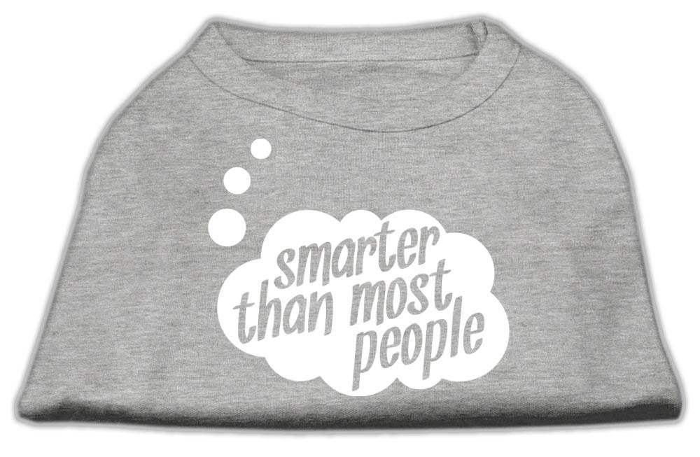 Smarter then Most People Screen Printed Dog Shirt Grey XL (16)