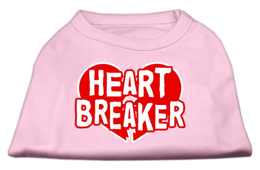 Heart Breaker Screen Print Shirt Light Pink Sm (10)