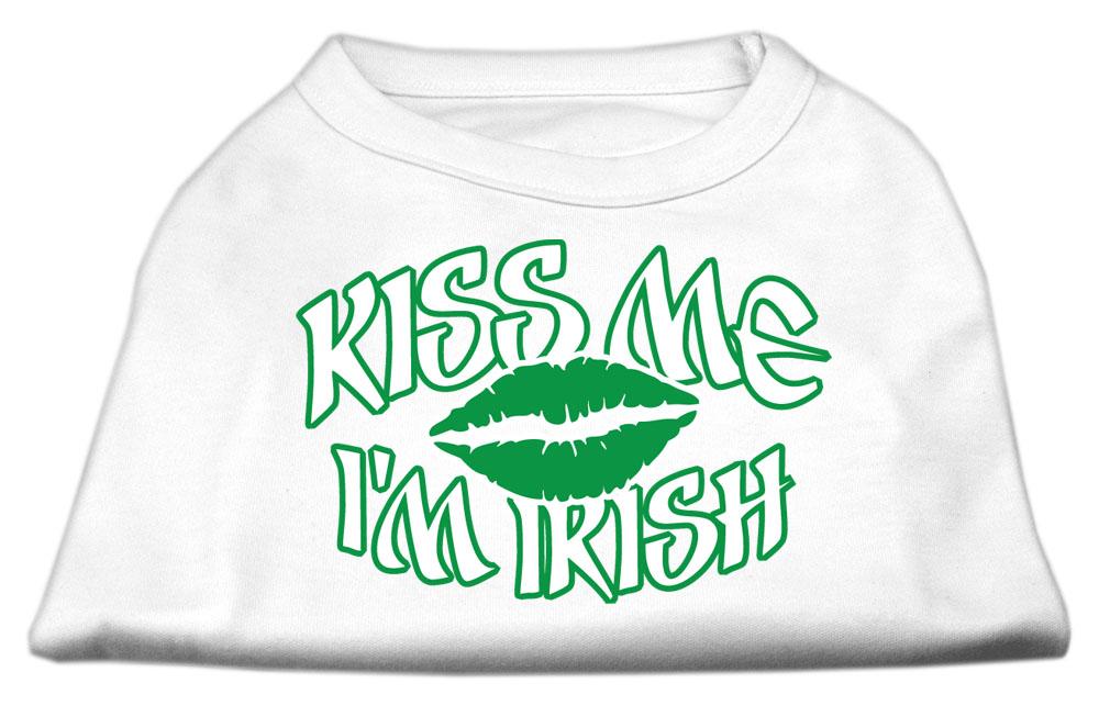 Kiss Me I'm Irish Screen Print Shirt White Xs (8)