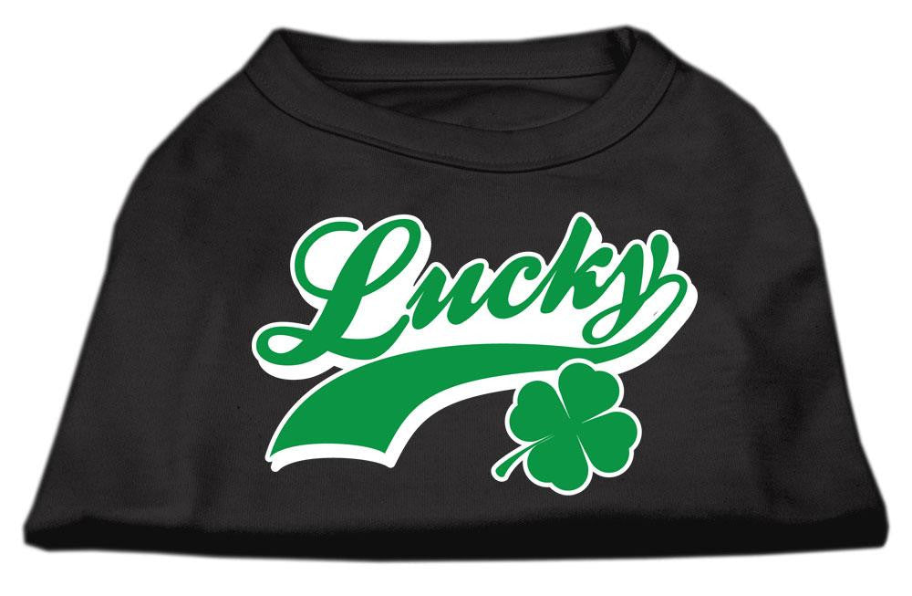 Lucky Swoosh Screen Print Shirt Black Sm (10)