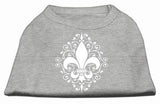 Henna Fleur De Lis Screen Print Shirt Grey XS (8)