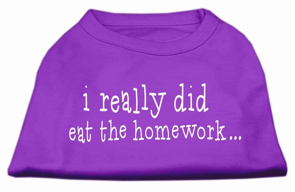 I really did eat the Homework Screen Print Shirt Purple XS (8)
