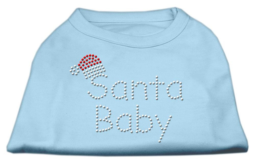 Santa Baby Rhinestone Shirts Baby Blue L (14)
