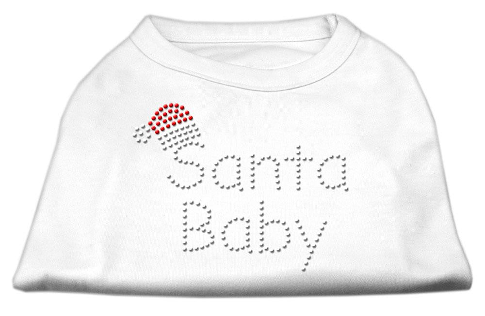 Santa Baby Rhinestone Shirts White M (12)