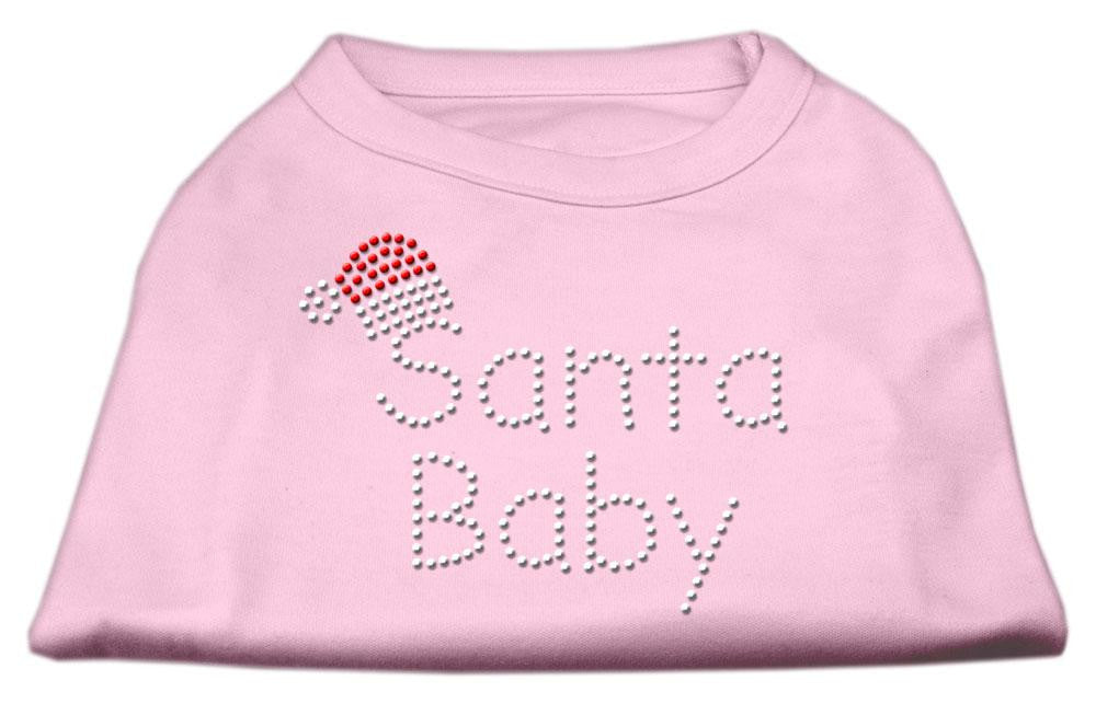 Santa Baby Rhinestone Shirts Light Pink XXL (18)