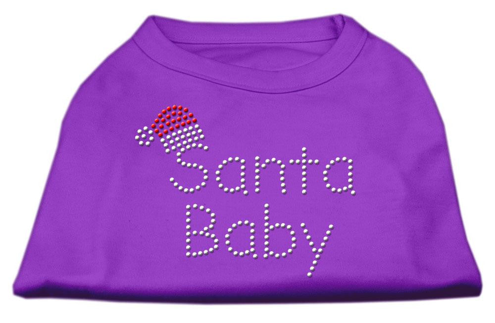 Santa Baby Rhinestone Shirts Purple XXXL (20)