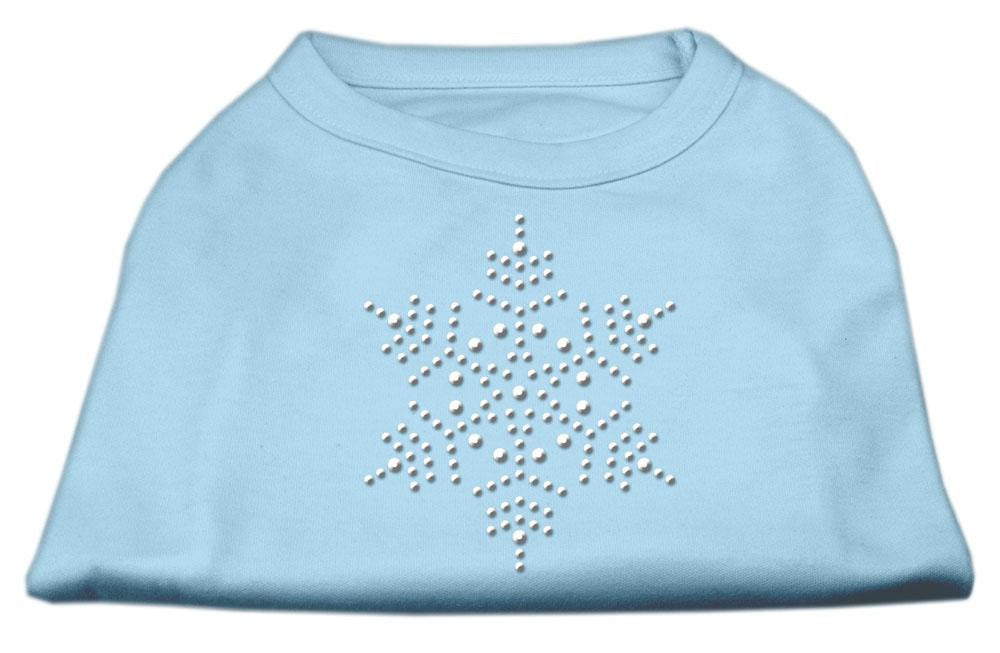 Snowflake Rhinestone Shirt Baby Blue XS (8)