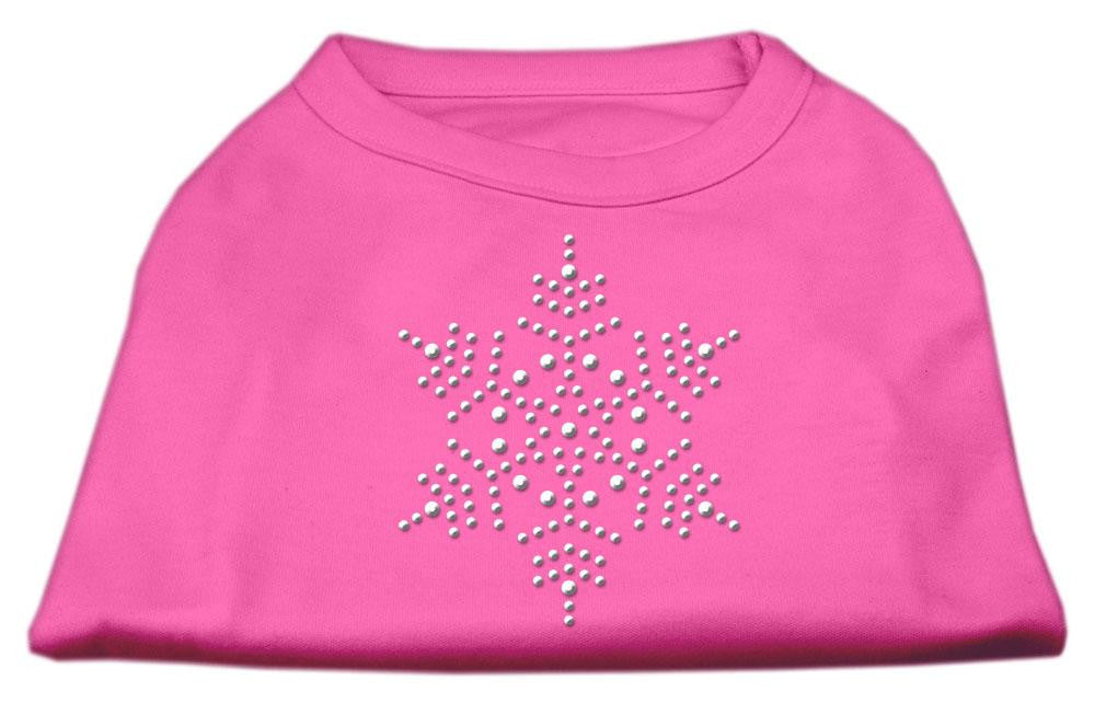 Snowflake Rhinestone Shirt Bright Pink XS (8)