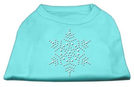 Snowflake Rhinestone Shirt Aqua XXL (18)