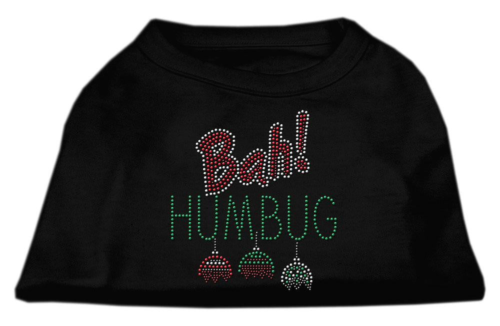 Bah Humbug Rhinestone Dog Shirt Black Lg (14)