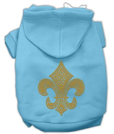 Gold Fleur De Lis Hoodie Baby Blue Xs (8)