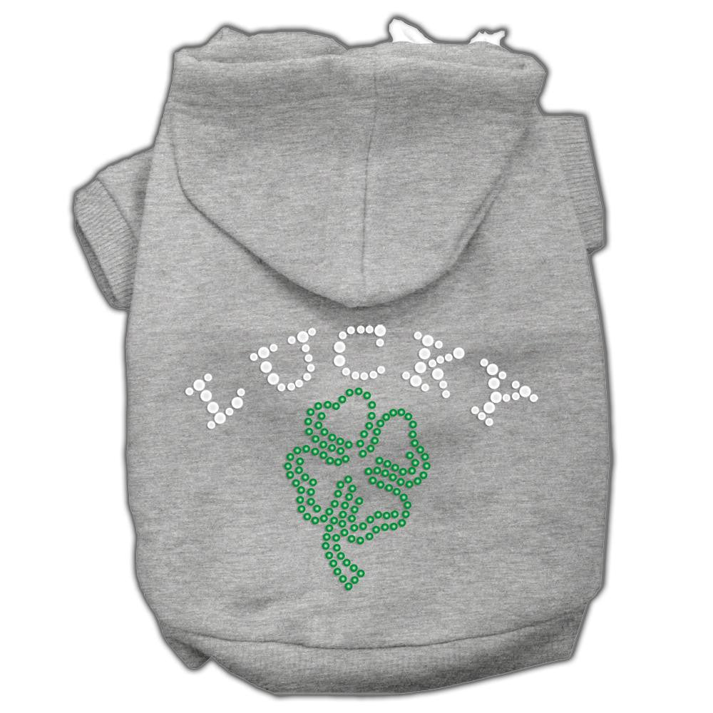 Four Leaf Clover Outline Hoodies Grey Xxxl(20)
