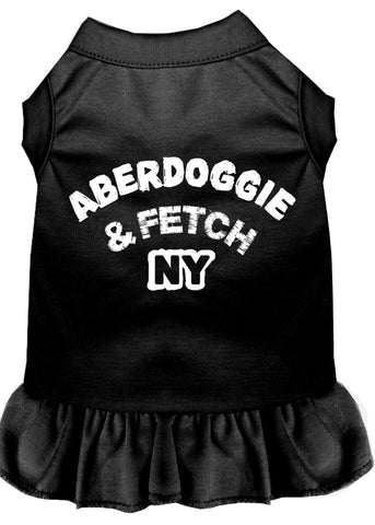 Aberdoggie Ny Screen Print Dress Black Lg (14)