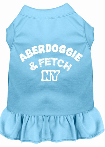 Aberdoggie Ny Screen Print Dress Baby Blue Xs (8)