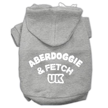 Aberdoggie Uk Screenprint Pet Hoodies Grey Size Lg (14)