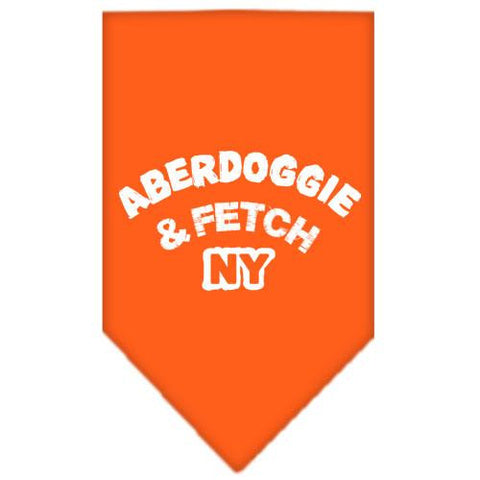 Aberdoggie NY Screen Print Bandana Orange Large