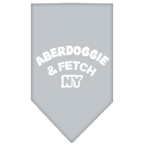 Aberdoggie NY Screen Print Bandana Grey Small