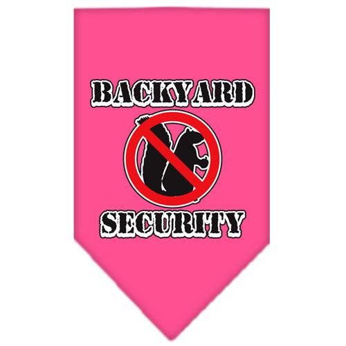 Backyard Security Screen Print Bandana Bright Pink Small