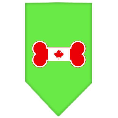 Bone Flag Canadian Screen Print Bandana Lime Green Large