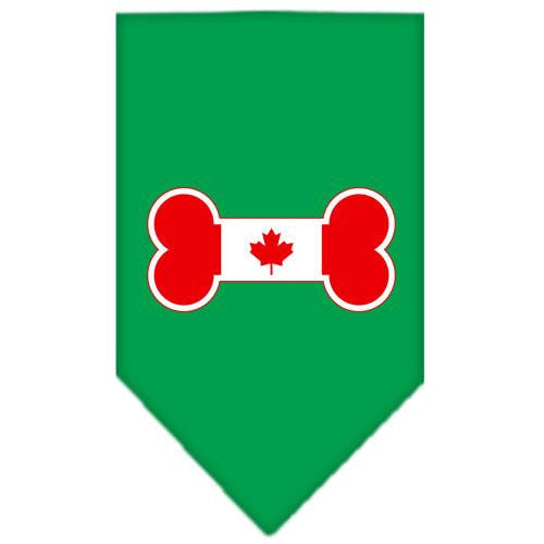 Bone Flag Canadian Screen Print Bandana Emerald Green Small