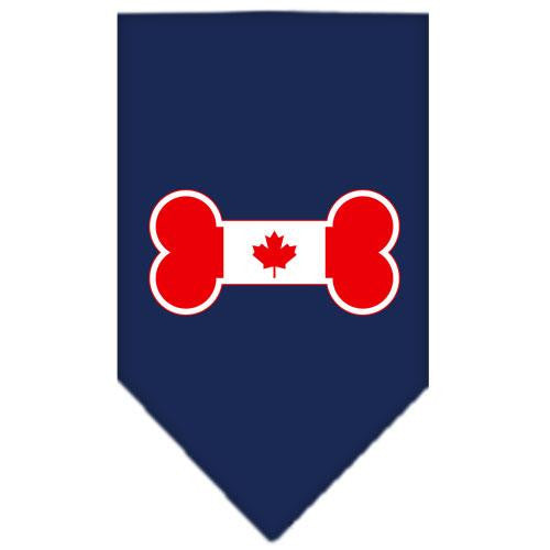 Bone Flag Canadian Screen Print Bandana Navy Blue Small