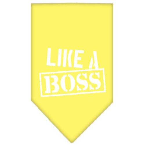 Like a Boss Screen Print Bandana Yellow Small