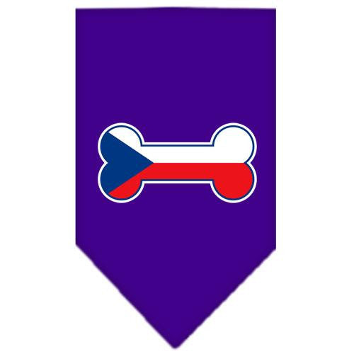 Bone Flag Czech Republic Screen Print Bandana Purple Small