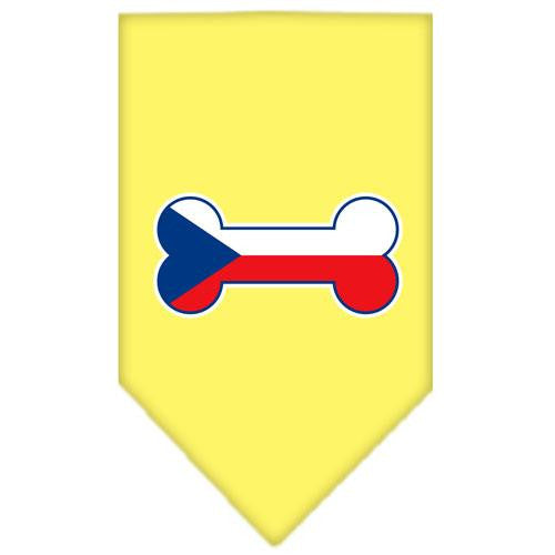 Bone Flag Czech Republic Screen Print Bandana Yellow Small
