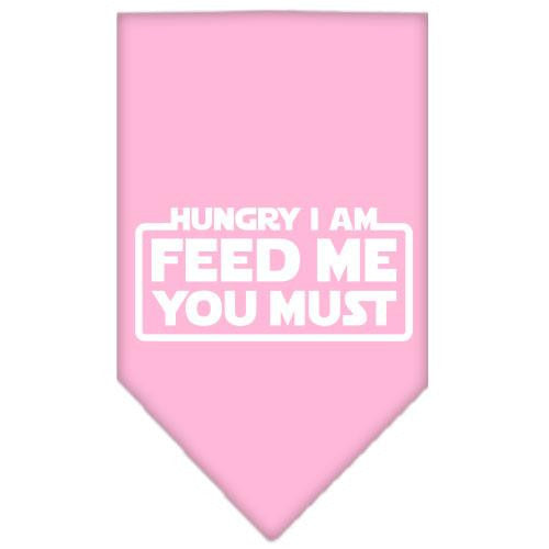 Hungry I Am Screen Print Bandana Light Pink Small