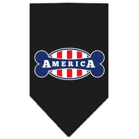 Bonely in America Screen Print Bandana Black Large